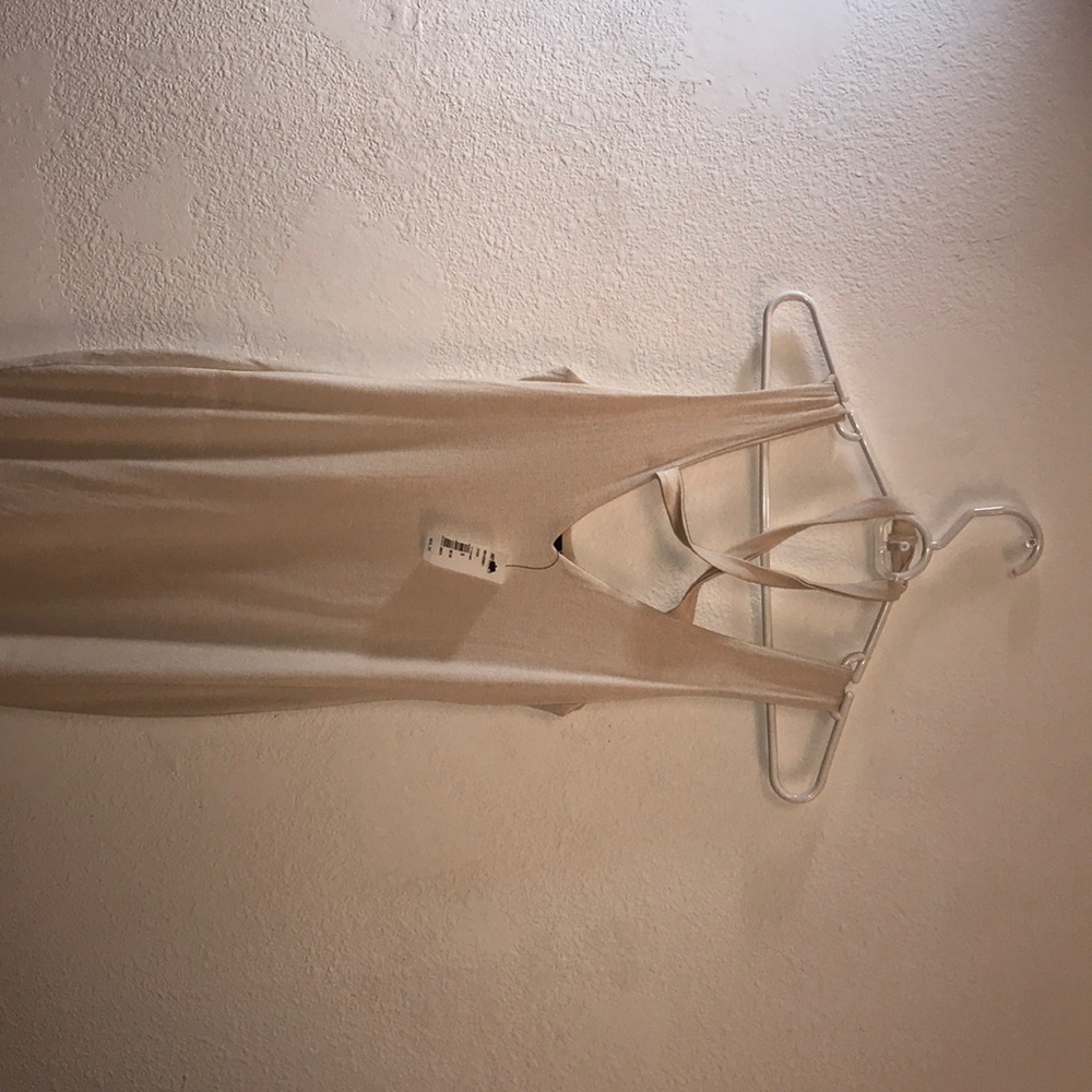 Tan cocktail dress